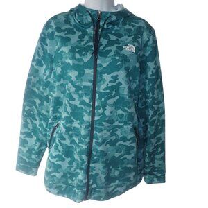 The North Face. Women's W100 NoveltyCinder Hooded Sweatshirt Green Camo SizeXL